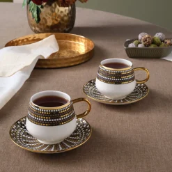 Karaca Belgin Teetassenset für 2 Personen, 220 ml Multıfarben Best