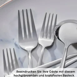 Karaca Bella 6 Personen Boxen Besteckset, 24 Teilig Schwarz01 Outlet