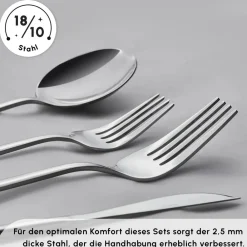 Karaca Bella 6 Personen Boxen Besteckset, 24 Teilig Schwarz01 Outlet