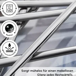 Karaca Bella Edelstahl V2 24-teiliges Besteckset für 6 Personen – Silber Clearance