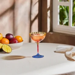 Karaca Bettle es Martini und Eisdessertglas Gelb New