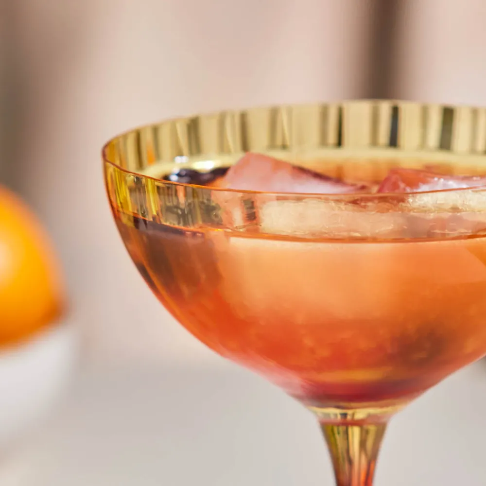 Karaca Bettle es Martini und Eisdessertglas Gelb New