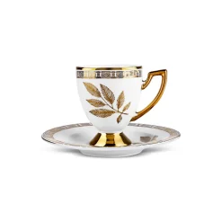Karaca Betty Set mit Ständer, 6 Personen Kaffeetassen, 85 ml Weıß01 Discount