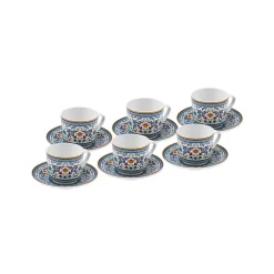 Karaca Beylerbeyi 6 Personen Kaffeetassen Set, 80 ml Blau01 Online