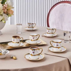 Karaca Bihter, 6 Person Kaffeetasse 90ML Multıfarben Outlet
