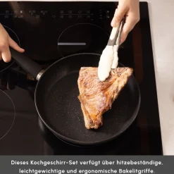 Karaca Biogranit Blackgold V1 7-teiliges Kochgeschirr-Set Schwarz Gold Hot
