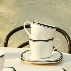 Karaca Black Line Teetassen-Set für 6 Personen, 12 Teilig, 220 ml Multıfarben Online
