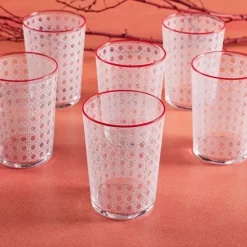 Karaca Blanco Wasserglas Rot Rot02 Online
