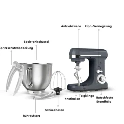 Karaca Blendburst Küchenchef, 1400 W Grau Outlet