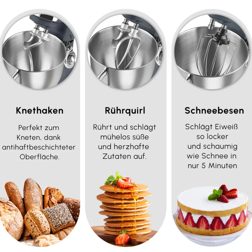Karaca Blendburst Küchenchef, 1400 W Grau Outlet