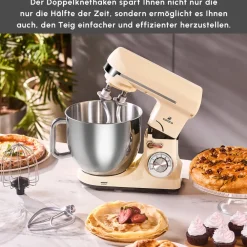 Karaca Blendburst Stand Mixer, 5.7L, 1400W, Iconic Beige Iconıc Beıge