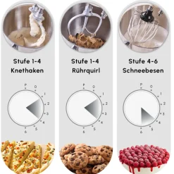Karaca Blendburst Stand Mixer, 5.7L, 1400W, Iconic Beige Iconıc Beıge