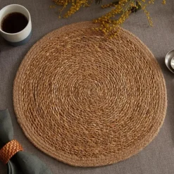 Karaca Boho Tischset aus Seegras und Jute, 37 cm Beıge01 Discount