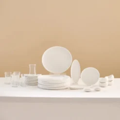 Karaca Bone China Olla 28-teiliges Servierset für 6 Personen, Weiß Discount