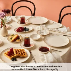 Karaca Bone China Siena 20-teiliges Tafelservice für 6 Personen, Weiß Sale