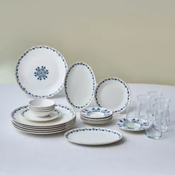 Karaca Bone China İznik 26-teiliges Servierset für 6 Personen, Mehrfarbig Multıcolor