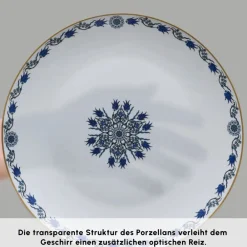 Karaca Bone China İznik 26-teiliges Servierset für 6 Personen, Mehrfarbig Multıcolor