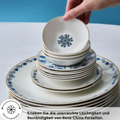 Karaca Bone China İznik 26-teiliges Servierset für 6 Personen, Mehrfarbig Multıcolor