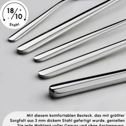 Karaca Boreas 12 Personen Besteckset, 84 Teilig Sılber Discount