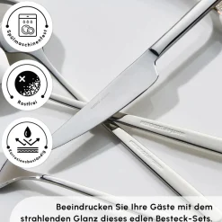 Karaca Boreas 12 Personen Besteckset, 60 Teilig Sılber Online