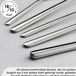 Karaca Boreas 12 Personen Besteckset, 60 Teilig Sılber Online