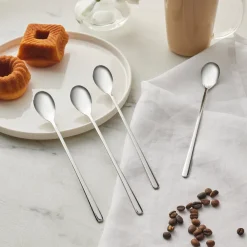 Karaca Boreas Silber 4-teiliges Latte-Löffel-Set in Box Sılver Online