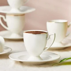 Karaca Boyoz Kaffeetassen-Set, 6 Personen, 85 ml Weıß01 Hot