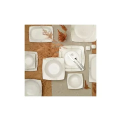 Karaca Branco Tafelservice-Set in quadratischer Form für 12 Personen , 57- teilig Gold Online