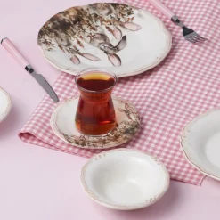 Karaca Bunny für 2 Personen Frühstücksset und Servierschalen, 12 Teilig Multıfarben Online