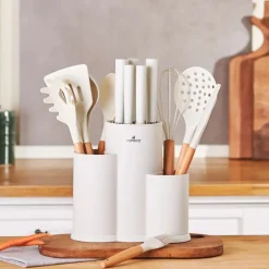 Karaca Burby Creme 14-teiliges Messer-Set Creme01 New