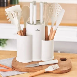 Karaca Burby Creme 14-teiliges Messer-Set Creme01 New