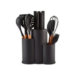 Karaca Burby Wood Service und Messerset, 14-Teilig Schwarz01 Best