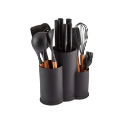 Karaca Burby Wood Service und Messerset, 14-Teilig Schwarz01 Best