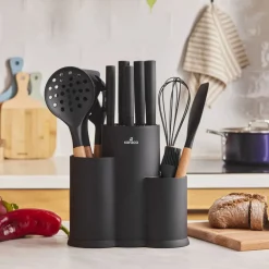 Karaca Burby Wood Service und Messerset, 14-Teilig Schwarz01 Best