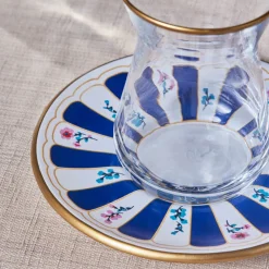 Karaca Bursa Türkisches Teeglas-Set, 12-teilig, Marineblau Marıne02