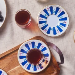 Karaca Bursa Türkisches Teeglas-Set, 12-teilig, Marineblau Marıne02