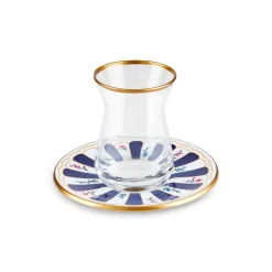 Karaca Bursa Türkisches Teeglas-Set, 12-teilig, Marineblau Marıne02