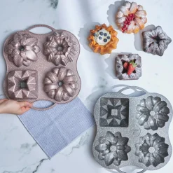 Karaca Cake Pro 4 Teilige Gießen Kuchenform Rosegold New