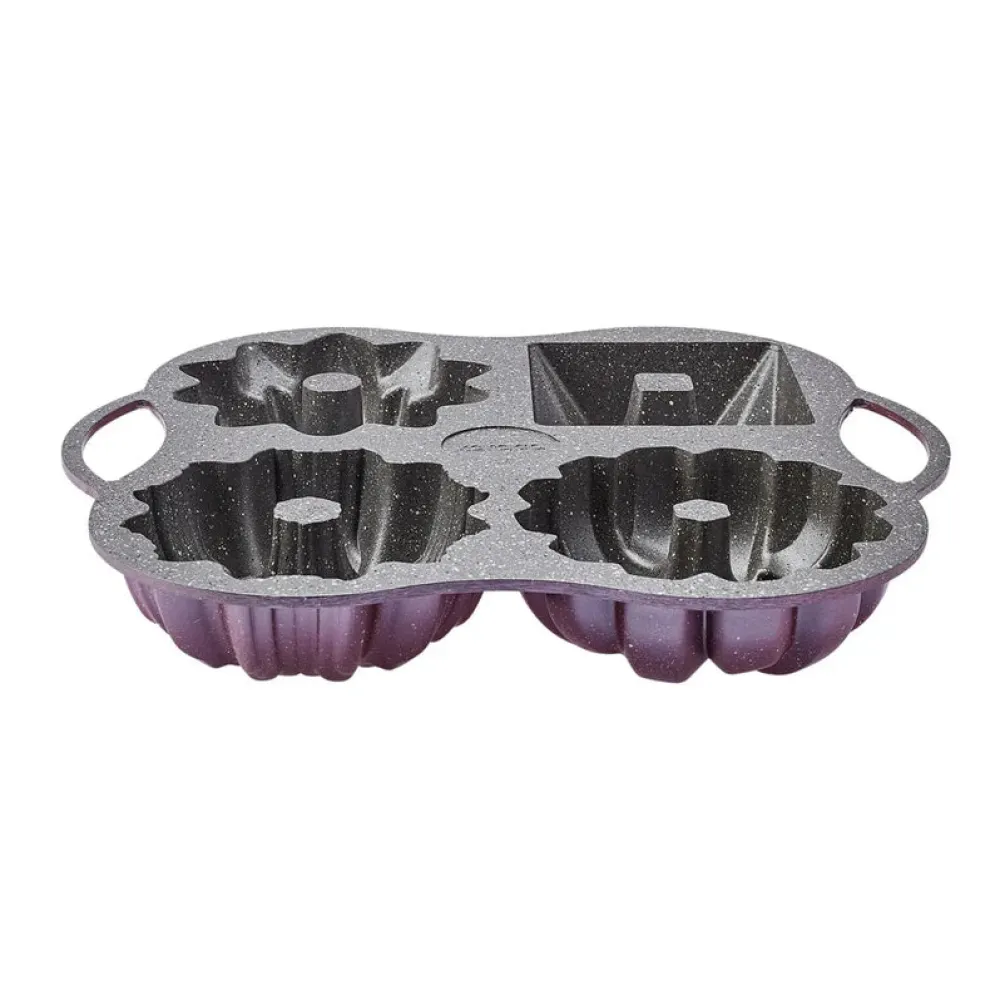 Karaca Cake pro aluminium guss dekorative kuchen form, 4 stück, 28cmx35cm, rosa Rosa01 Online