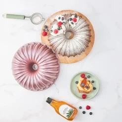 Karaca Cake Pro Bundform Aluminiumguss Rosa Kuchenform Rosa01 Outlet
