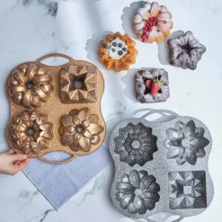 Karaca Cake Pro 4-teilige guss-Kuchenform Gold Outlet