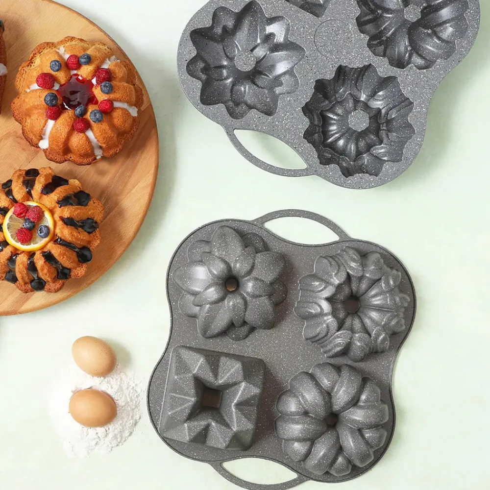 Karaca Cake Pro 4-teiliges Anthrazit Gießen Kuchenform Anthracıt01