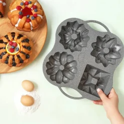 Karaca Cake Pro 4-teiliges Anthrazit Gießen Kuchenform Anthracıt01