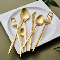 Karaca Callisto Besteckset für 12 Personen, 84-teilig, Gold Discount