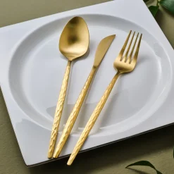 Karaca Callisto Besteckset für 12 Personen, 84-teilig, Gold Discount