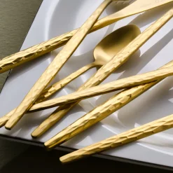 Karaca Callisto Besteckset für 12 Personen, 84-teilig, Gold Discount