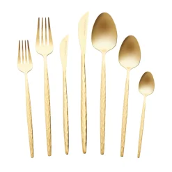 Karaca Callisto Besteckset für 12 Personen, 84-teilig, Gold Discount
