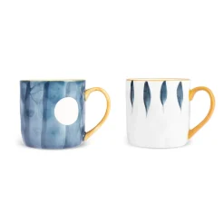 Karaca Canarie 2-teiliges Steinzeug-Becher-Set, 350ml, Mehrfarbig Multıfarben Sale