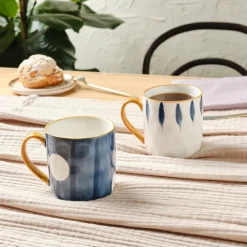 Karaca Canarie 2-teiliges Steinzeug-Becher-Set, 350ml, Mehrfarbig Multıfarben Sale