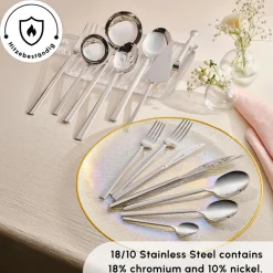 Karaca Carmelo Premium mit Boxed Besteckset, 91 Teilig Farblös Clearance